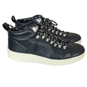 Veja Black and White High-Top Sneakers